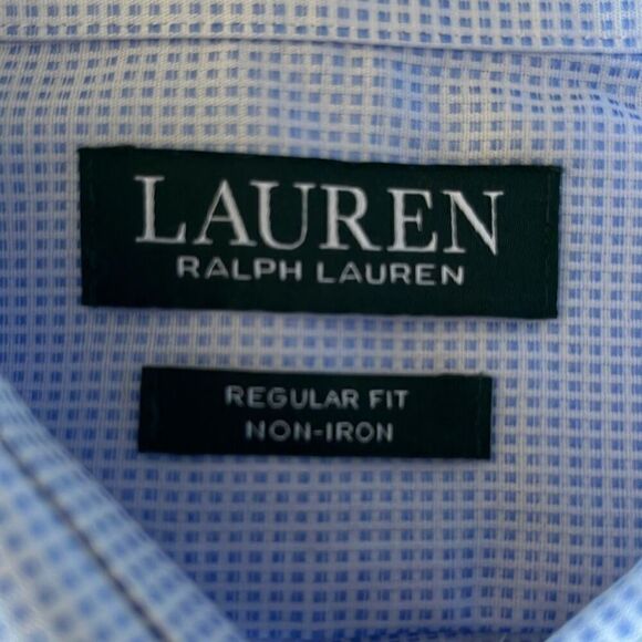 Lauren Ralph Lauren Regular Fit Non Iron Mini Check Button Down Dress Shirt Mens - Picture 2 of 11